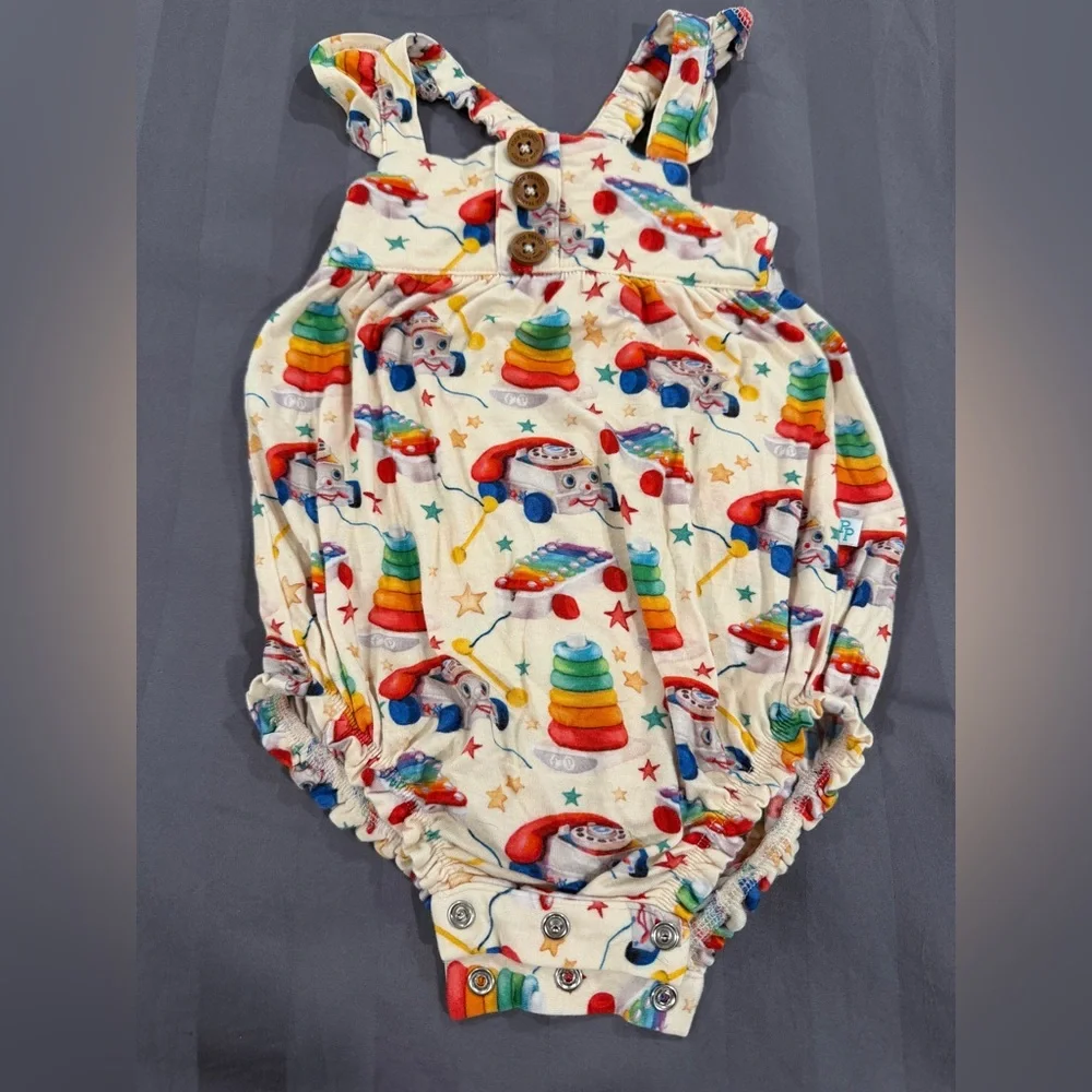 Posh Peanut Vintage Fischer Price Bubble Romper - 6-12 M